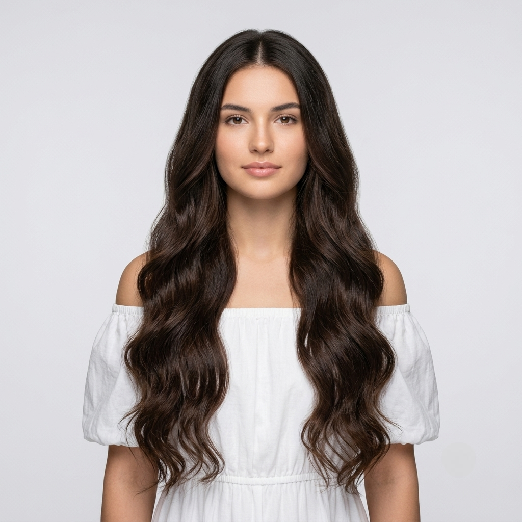 Hair Extensions Wavy Clip In Volume Styling Set Human Hair