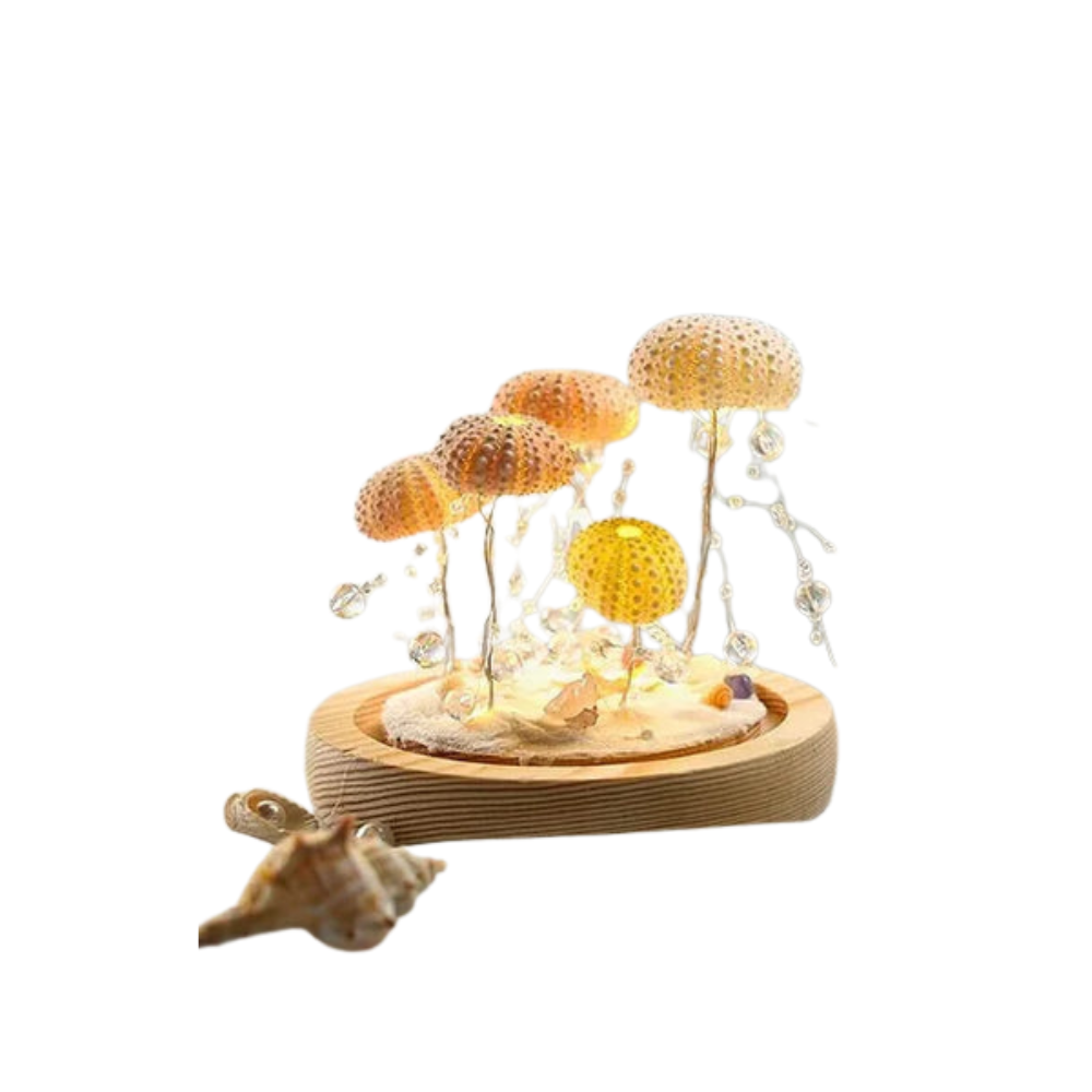 ソフトな間接照明付きガラステーブルランプ