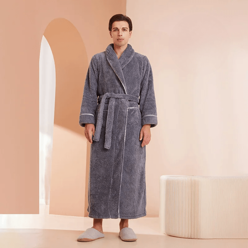 PlushTherm Robe | Soft Flannel Warm Bathrobe for Winter