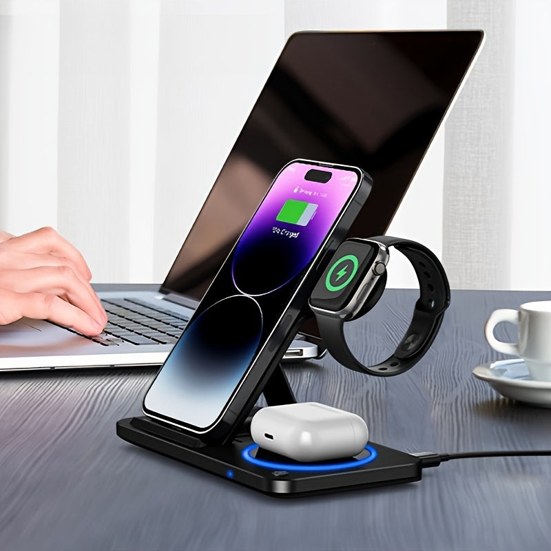 Wireless Charging Dock for Phone Watch Earbuds