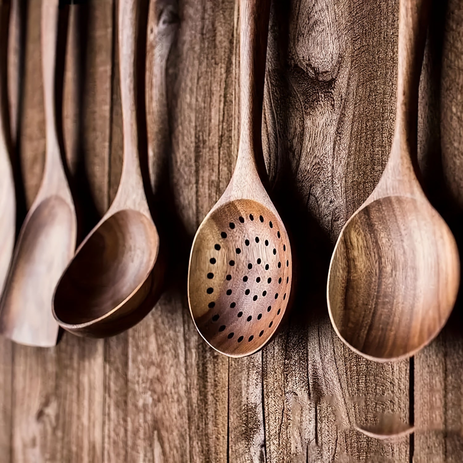 Wooden Cooking Utensils Set for Non-Stick Pans