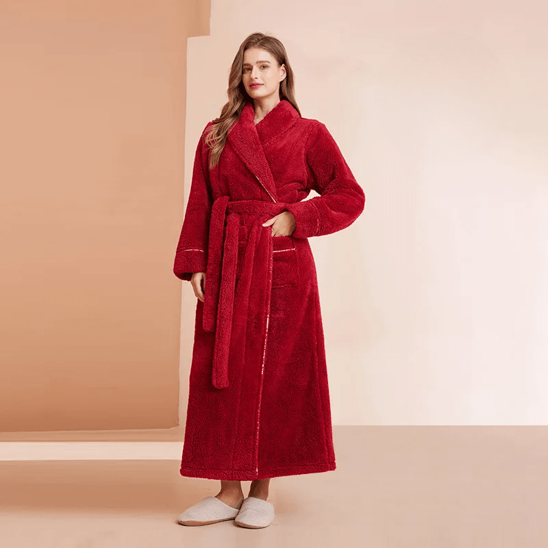 PlushTherm Robe | Soft Flannel Warm Bathrobe for Winter