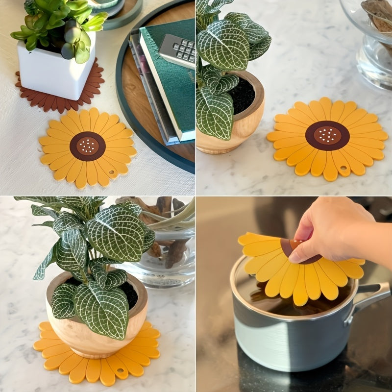 PVC Heat Resistant Sunflower Table Mat
