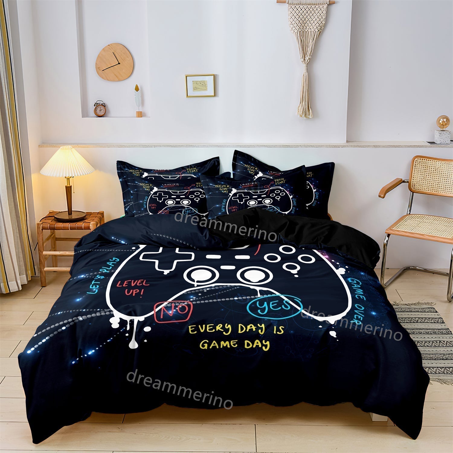 Kids Gaming Bedding Set with Controller Design