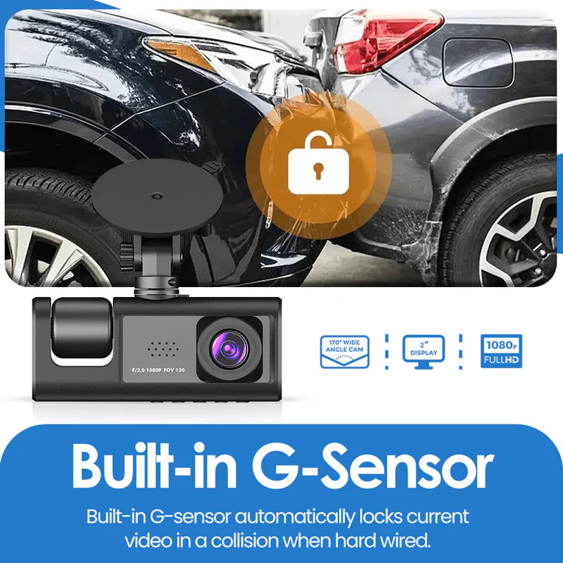Dash Cam Triple Lens Car Camera Night Vision