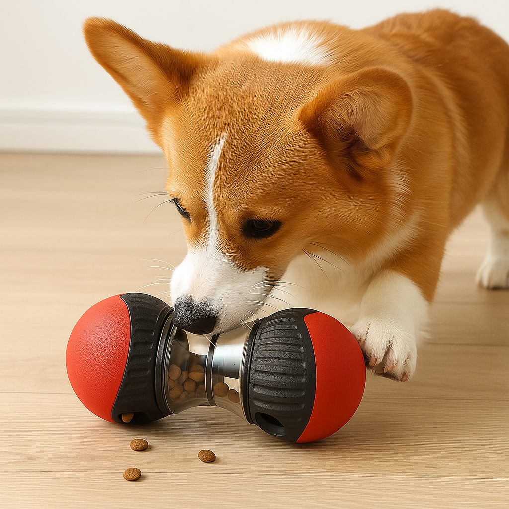 Juguete de rompecabezas para perros con diseño de alimentador lento