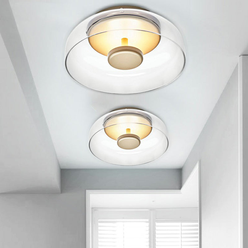 Ceiling Light Glass Shade Modern LED Fixture