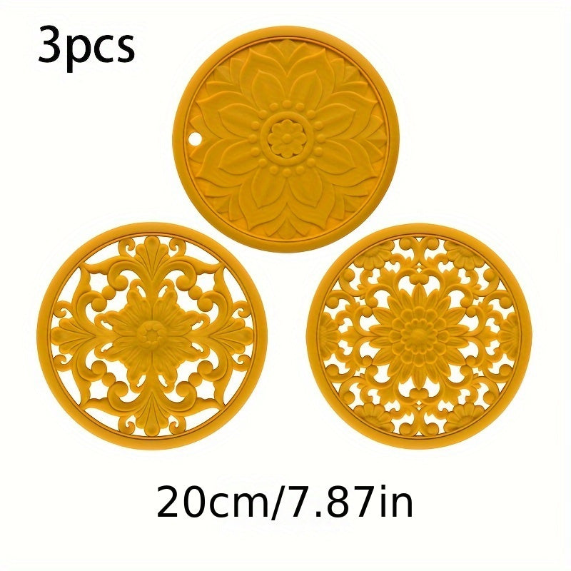 Ensemble de dessous de plat en silicone résistant à la chaleur