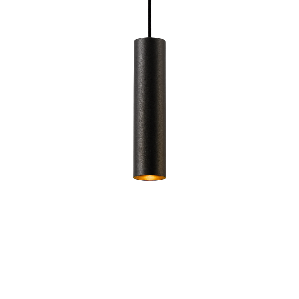 Pendant Light Black Aluminum Tube Style