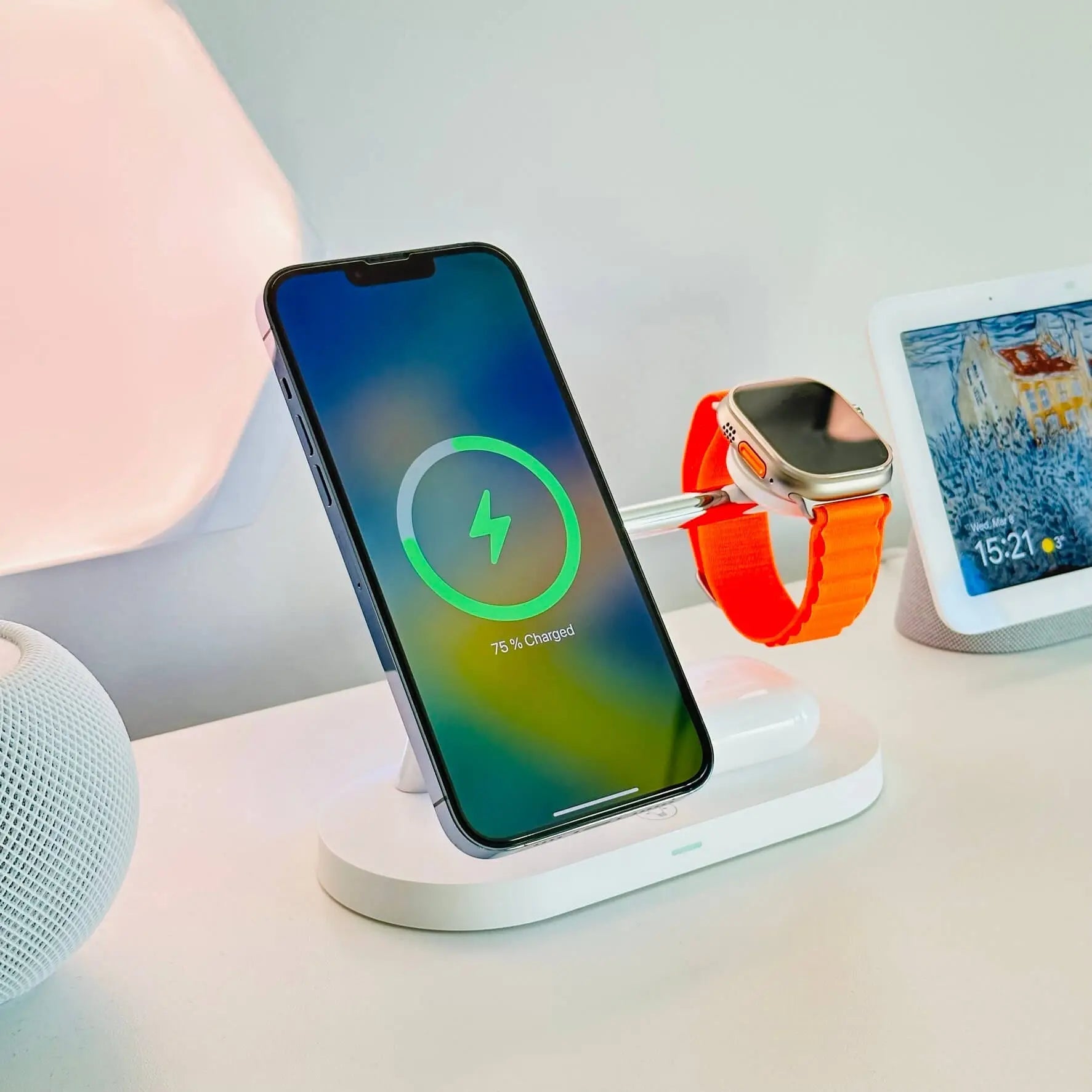 Wireless Charging Station with Magnetic Stand
