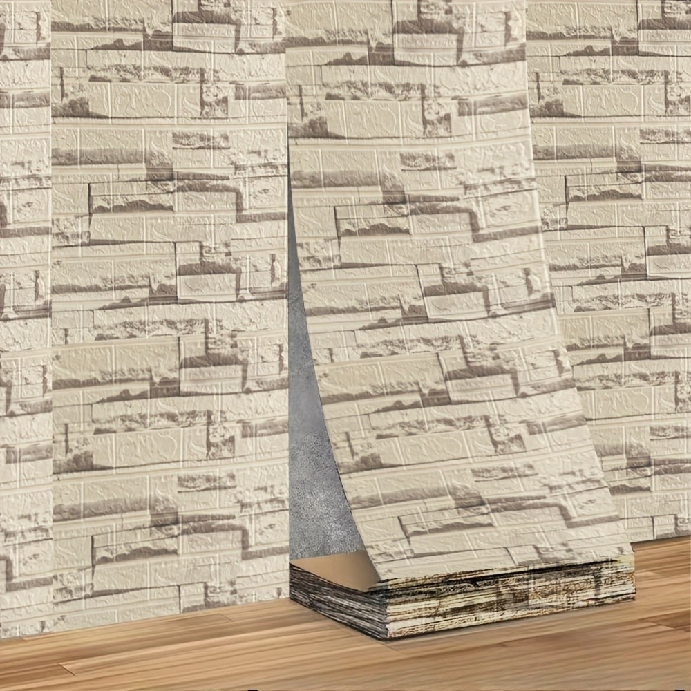 3D Peel and Stick Wall Panels Texture Waterproof Decor