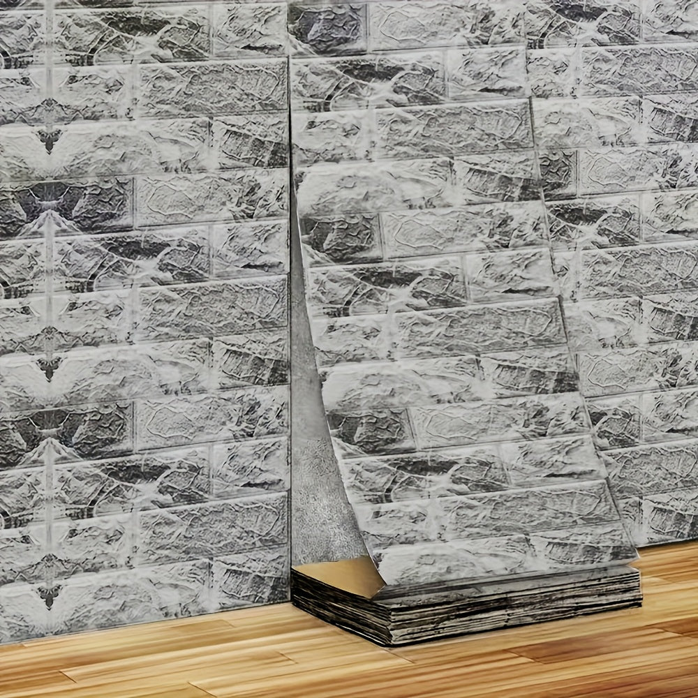 3D Peel and Stick Wall Panels Texture Waterproof Decor