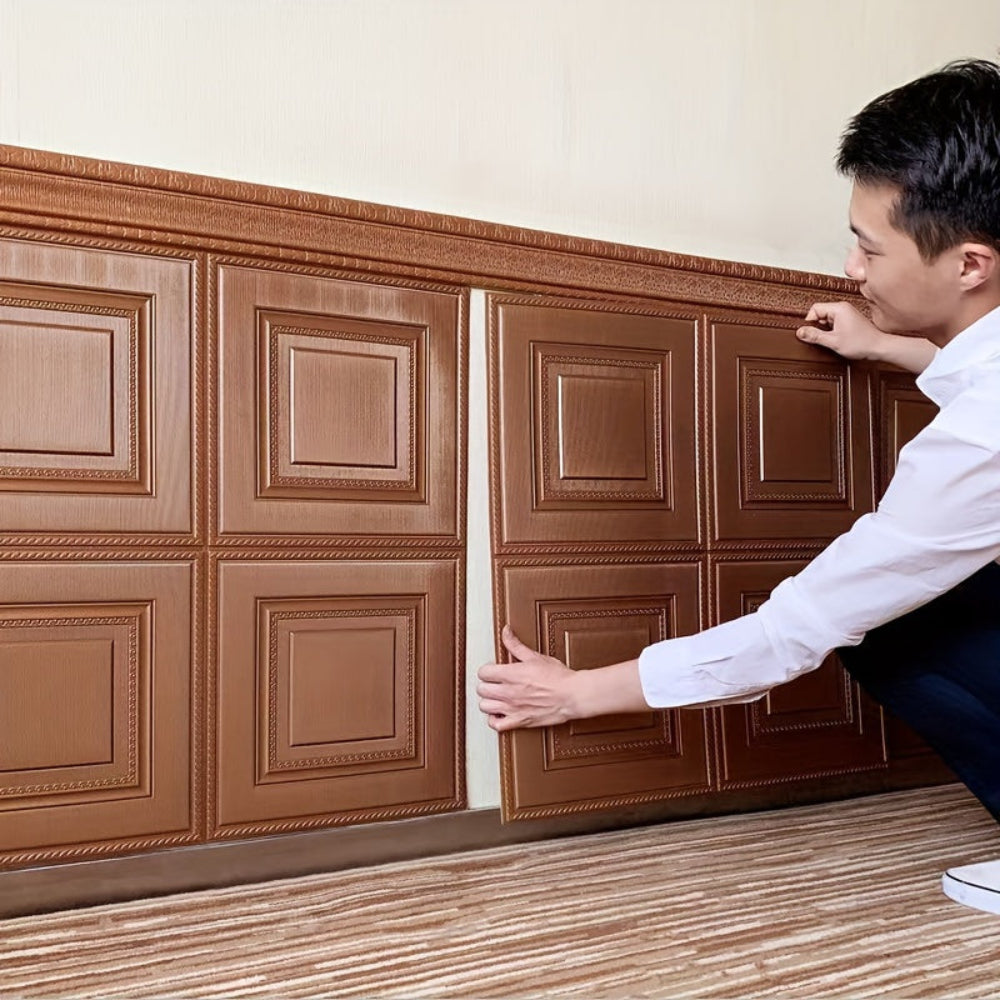 3D Wall Panels XPE Foam Self Adhesive Soundproof Decor Tiles