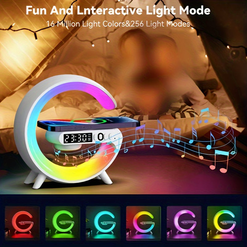 Wireless Charger Lamp with Bluetooth Speaker