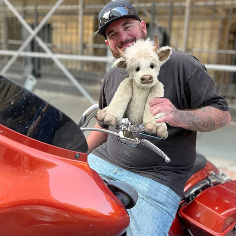 Highland Cow Ornament with Floral Headpiece