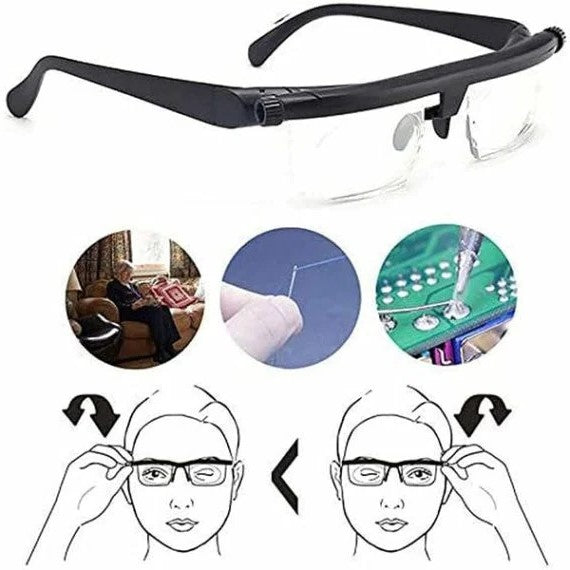 Reading Glasses Adjustable Clear Vision Eyewear