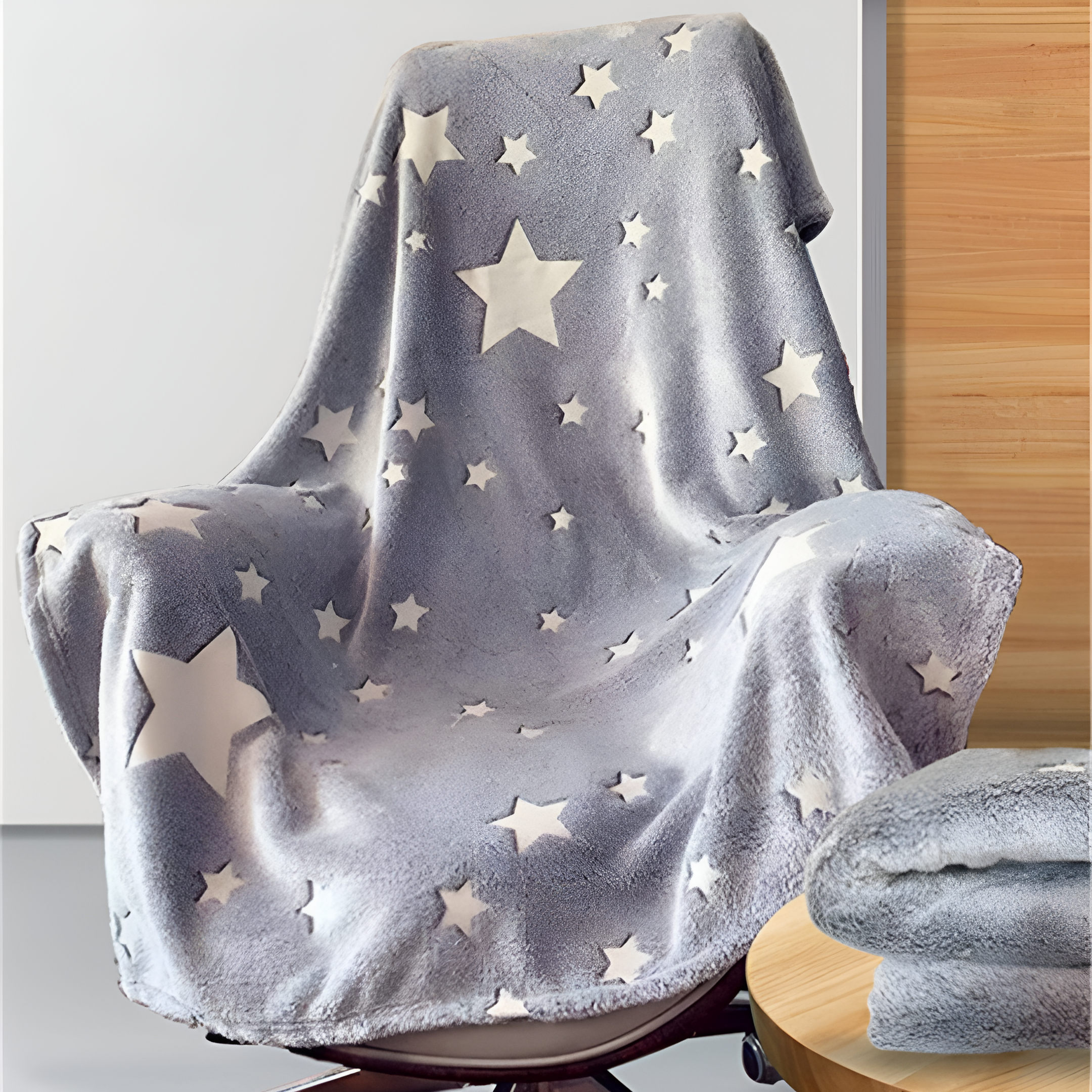 Fleece-Decke Leuchtende Sterne Weiche Bettdecke