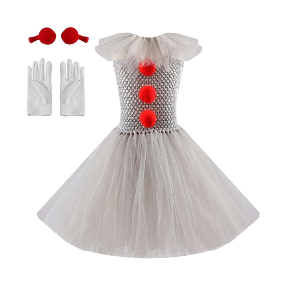 Kinder Clown Kostüm Tutu Kleid