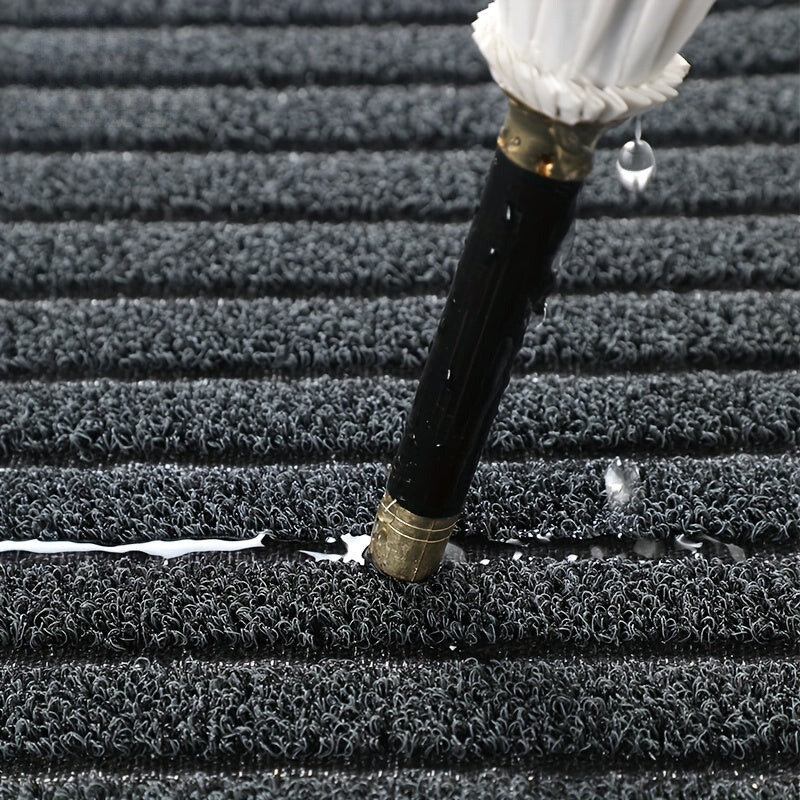 Felpudo a rayas antideslizante para interior y exterior