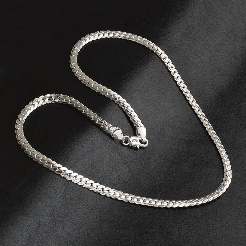 Sterling Silver Chain Necklace for Women Elegant Gift