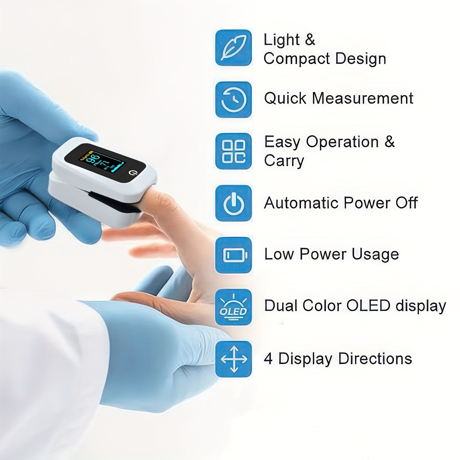 Pulse Oximeter Digital Plastic Fingertip Monitor