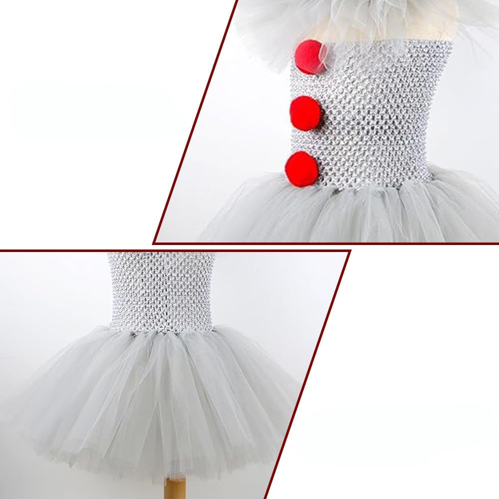 Kinder Clown Kostüm Tutu Kleid