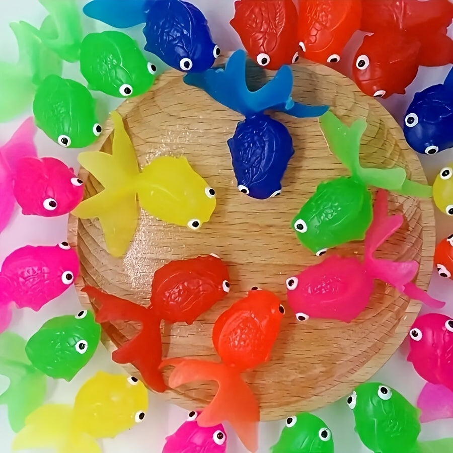 Bath Toys Floating Rubber Fish Set 12-Pack