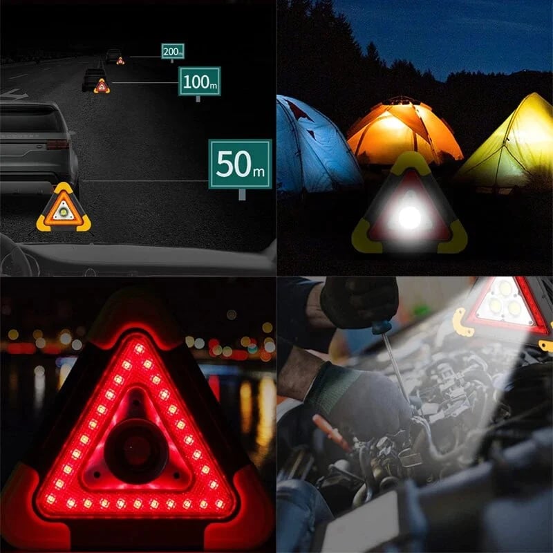 LED Emergency Light Triangle Solar Safety Lamp