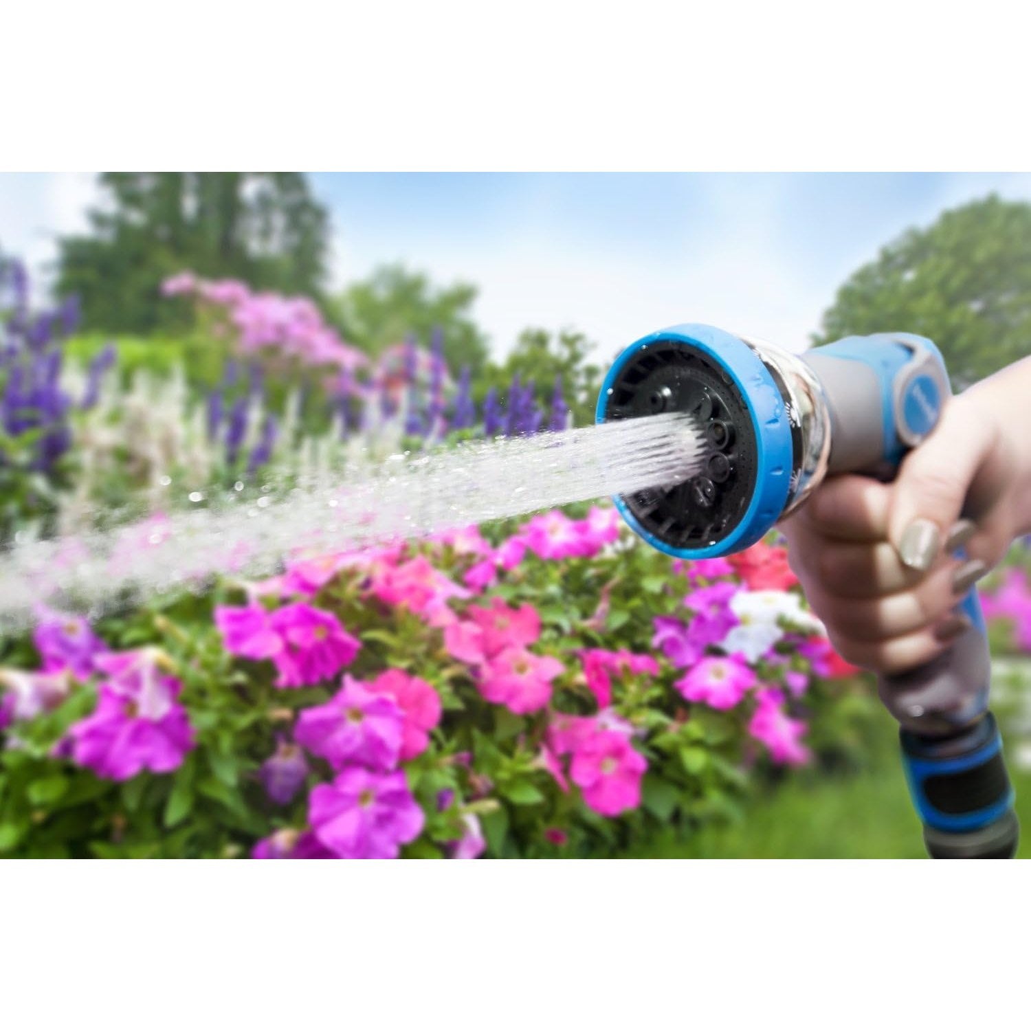 UltraFlow Hose Nozzle | 10-Pattern High-Pressure Sprayer for Garden