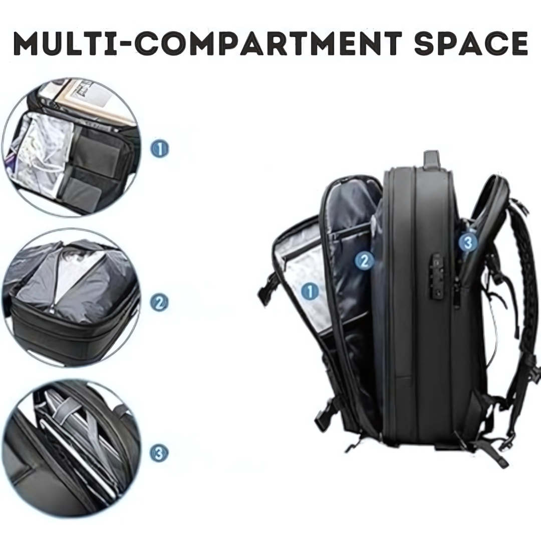 Travel Backpack with Vacuum Compression System
