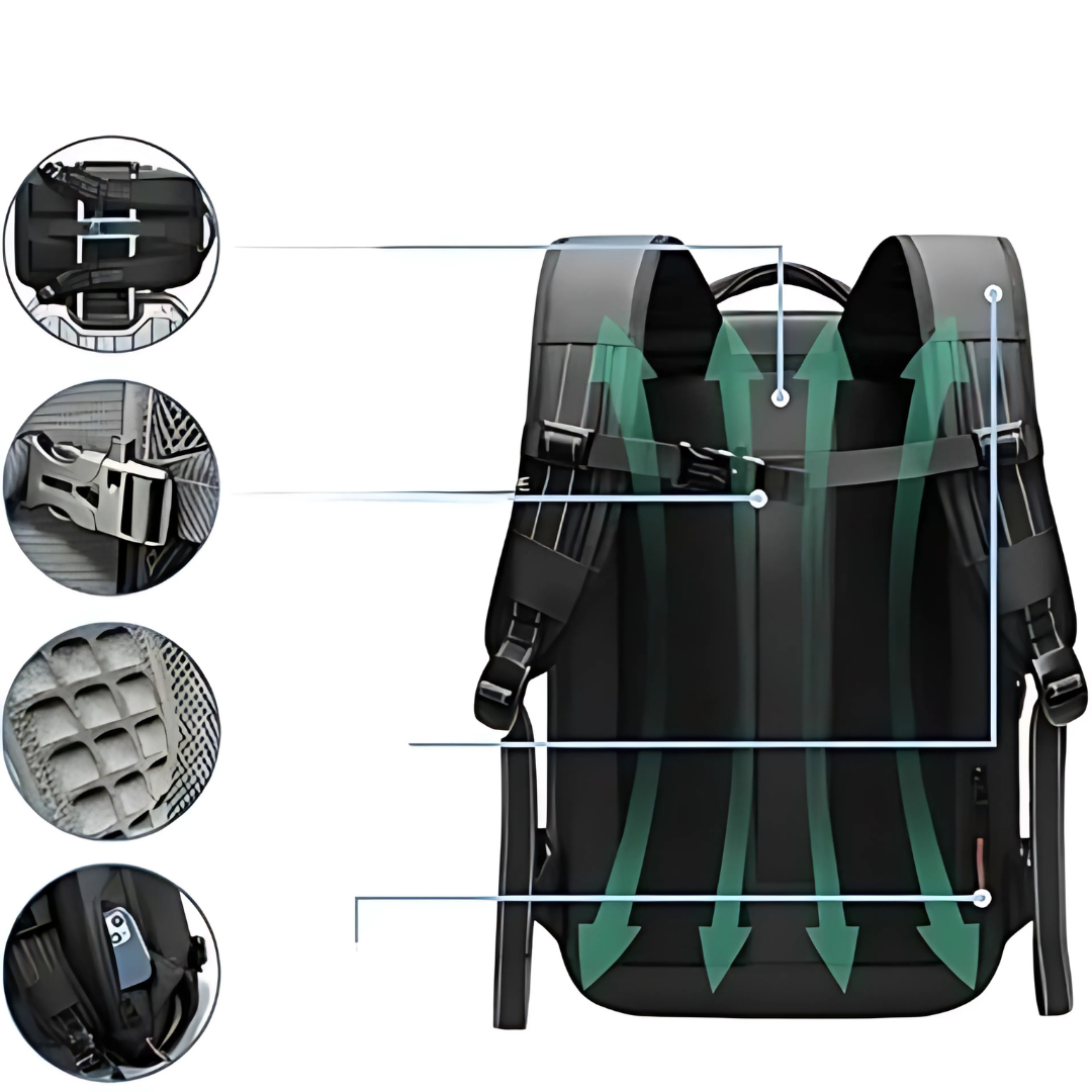 Travel Backpack with Vacuum Compression System