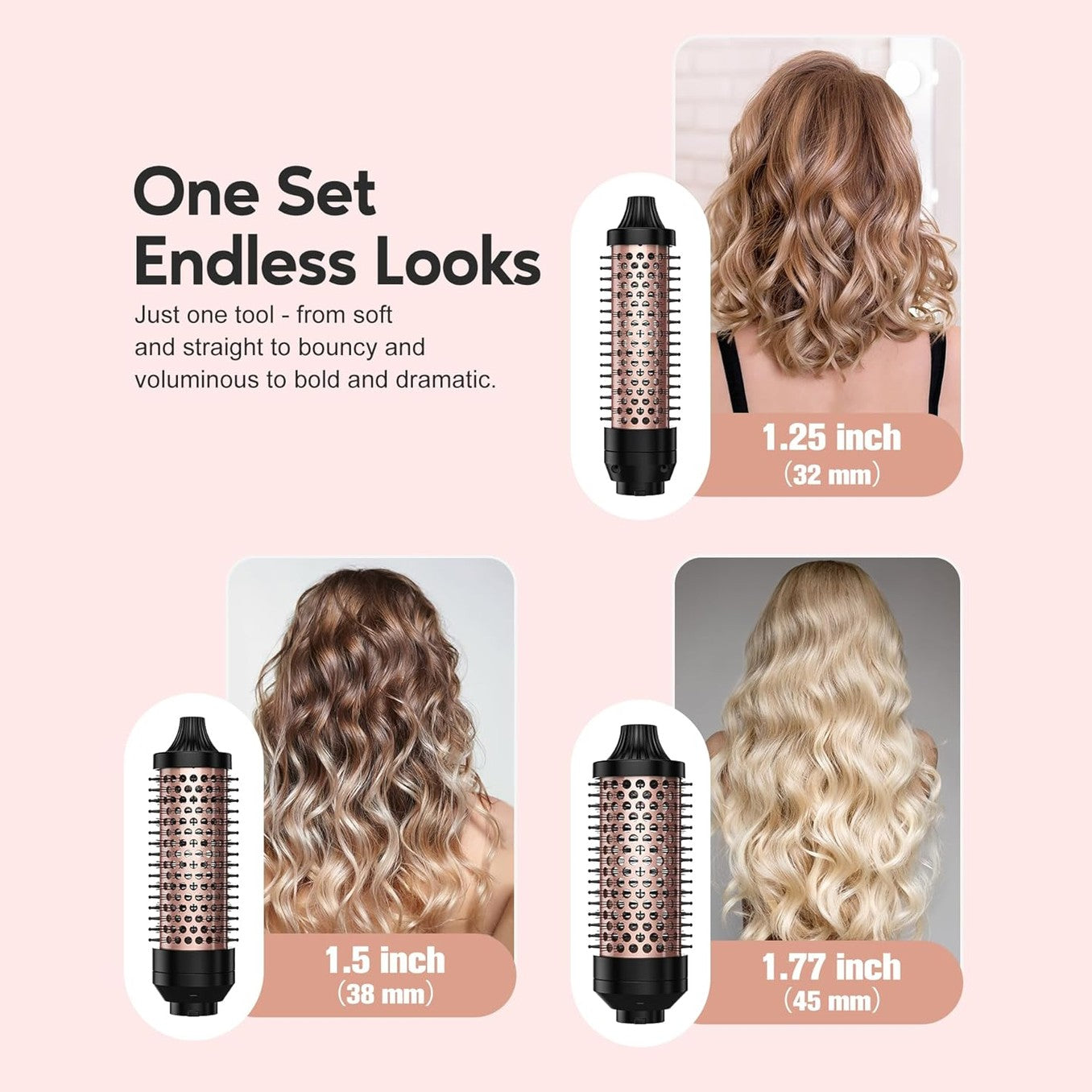 Lockenstab | 3-in-1 Ionic Stylinggerät für Zuhause
