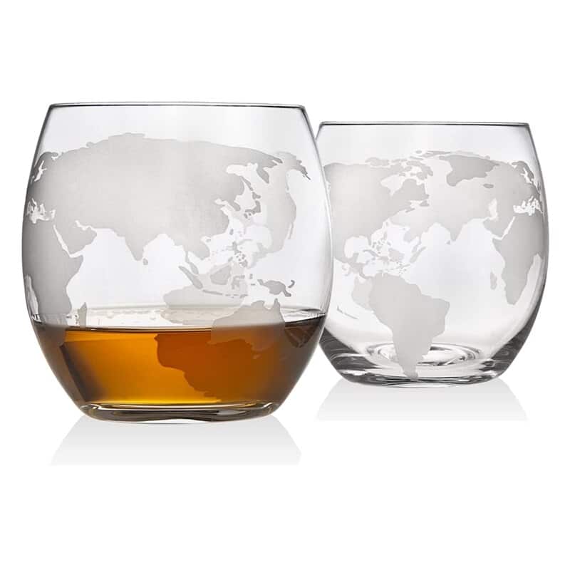 Whiskey Decanter Set with Globe Glasses