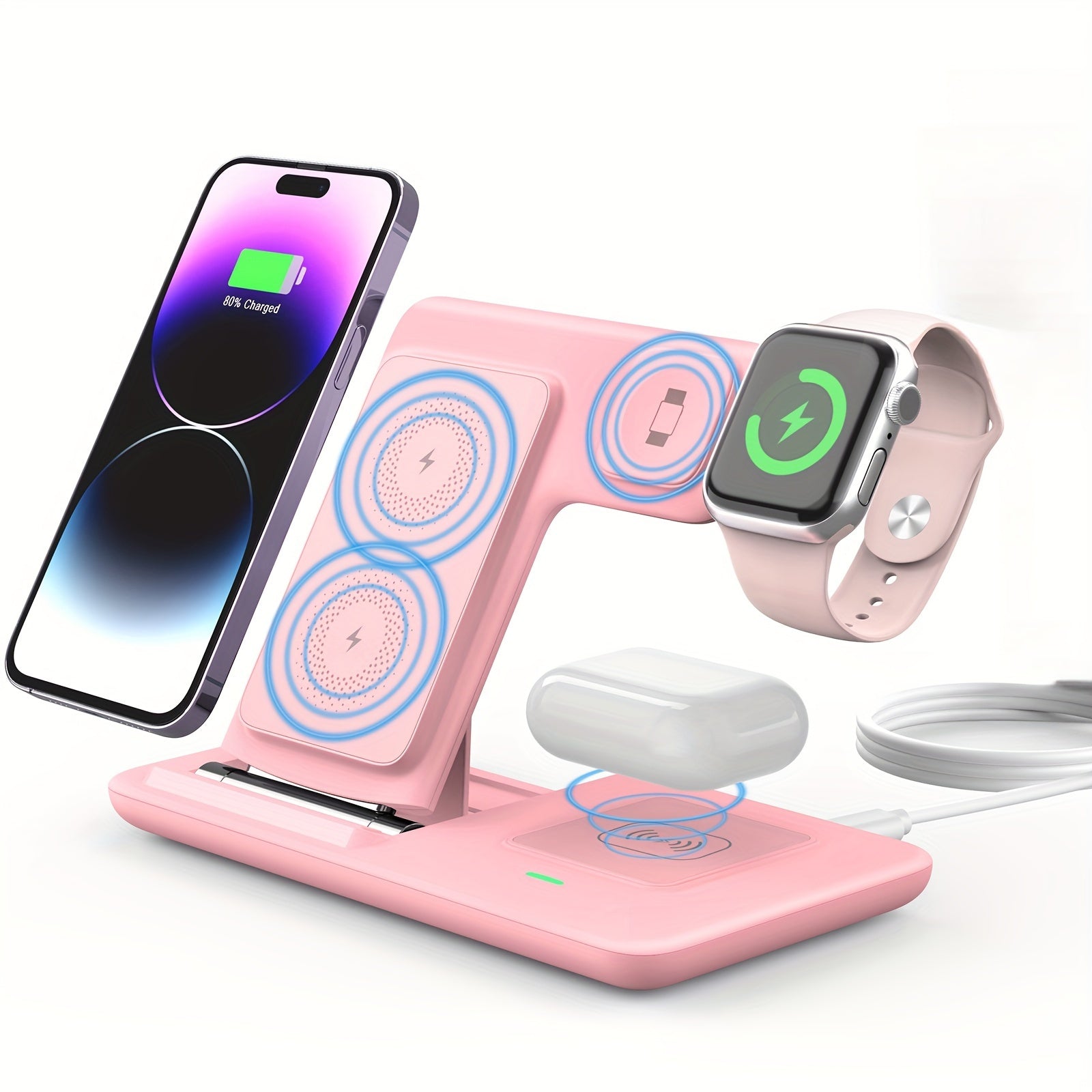 Wireless Charger Stand 3 in 1 Magnetic Dock