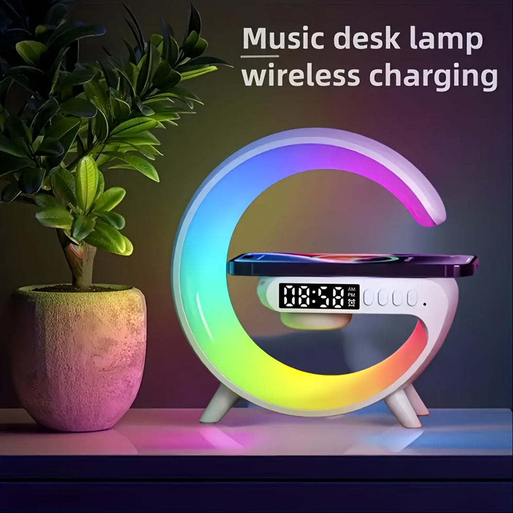 Wireless Charger Lamp with Bluetooth Speaker