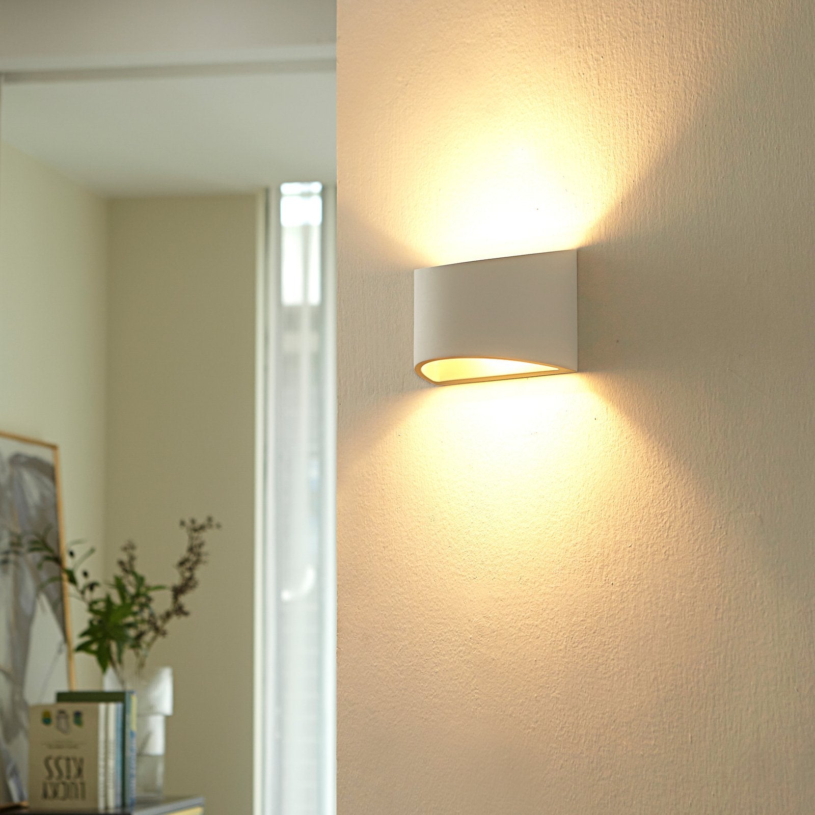 Wall Light White Plaster Uplight Downlight Fixture