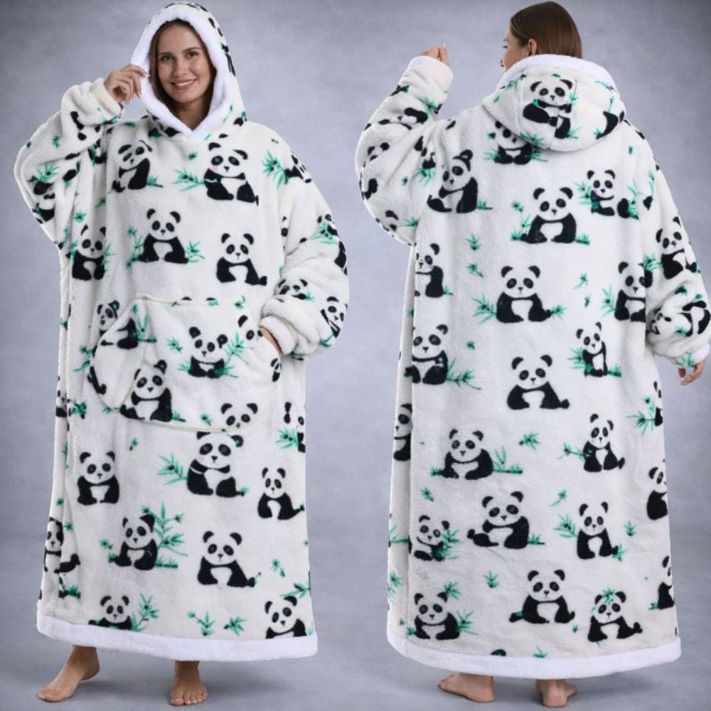 Wearable Blanket Hoodie Oversized Cozy Lounging Pullover