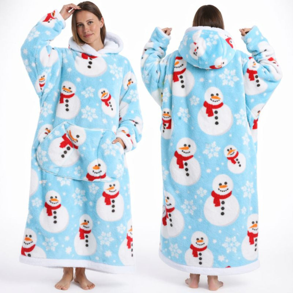Wearable Blanket Hoodie Oversized Cozy Lounging Pullover
