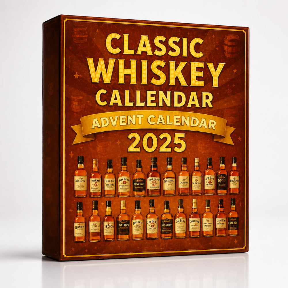 Adventskalender Mini-Flaschen Whiskey Bourbon Dekor Geschenkset