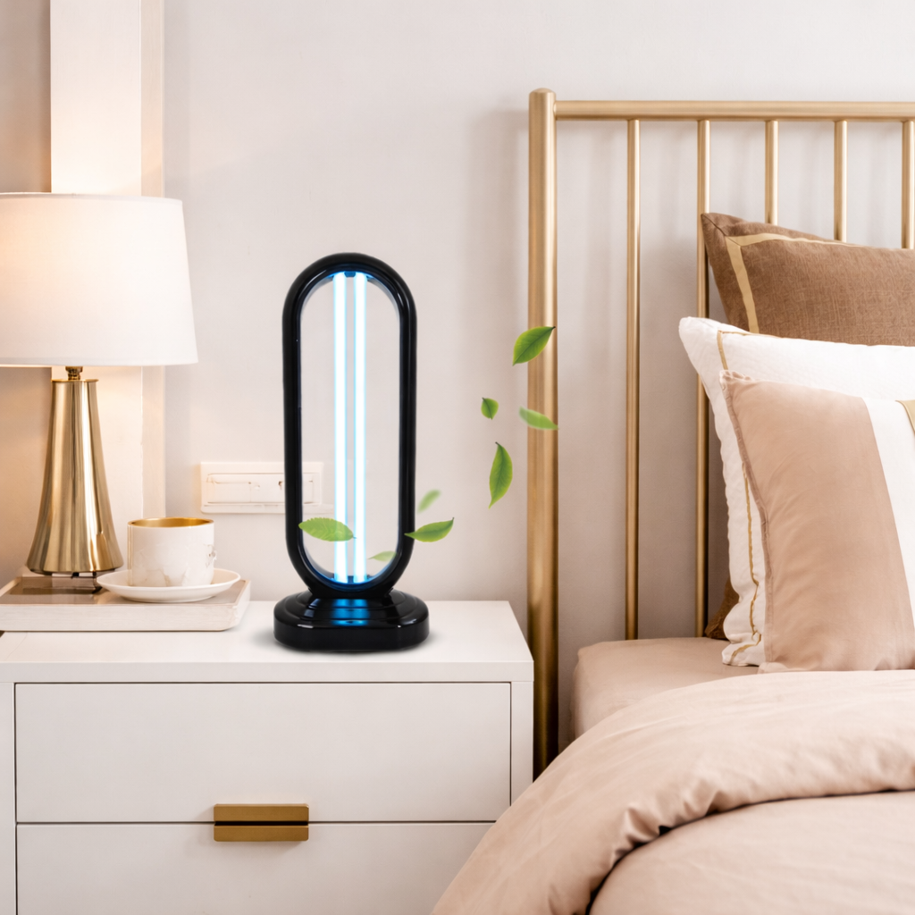 Purificador de aire con luz UV, limpiador de ozono para habitaciones, control remoto