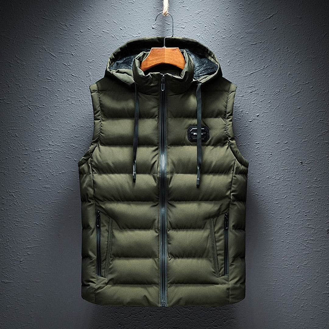 Puffer Gilet for Men with Zip and Hood
