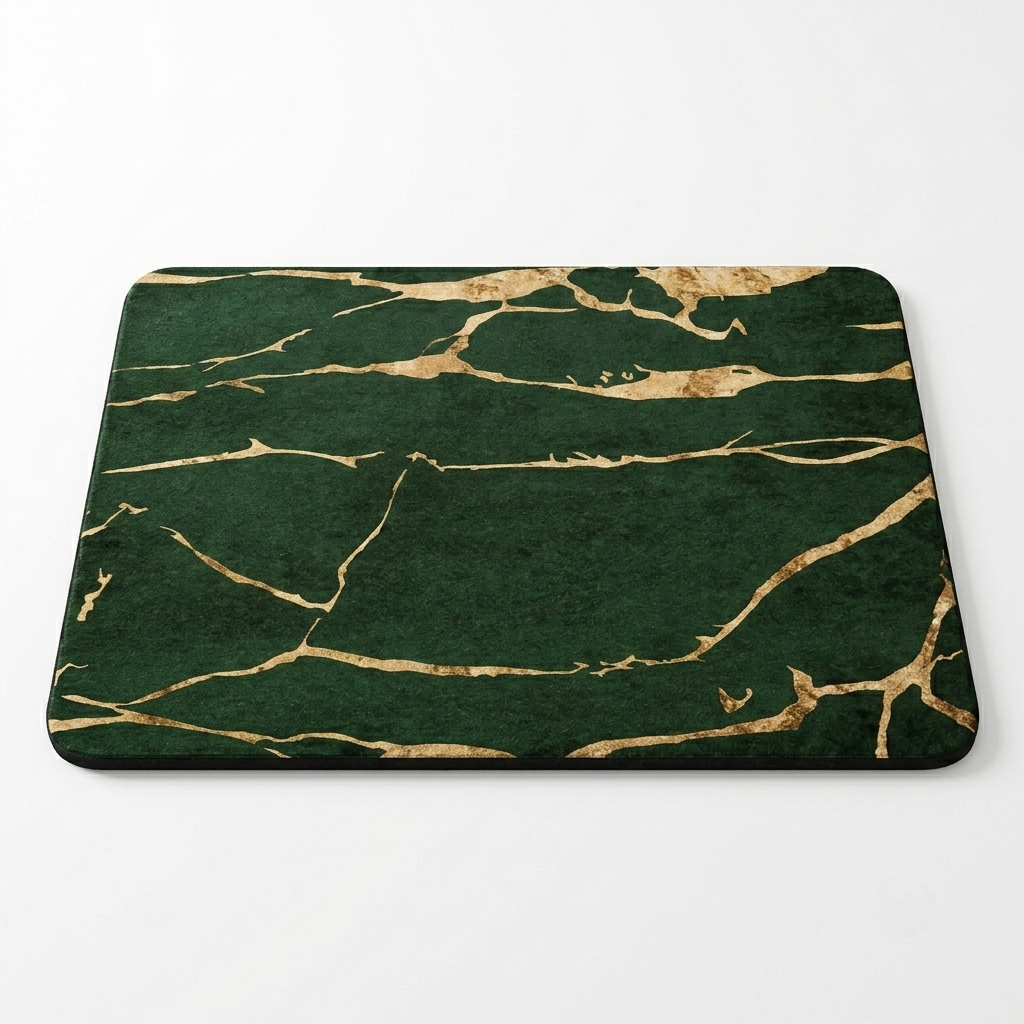Bathroom Mat Quick Dry Non Slip Marble Floor Mat