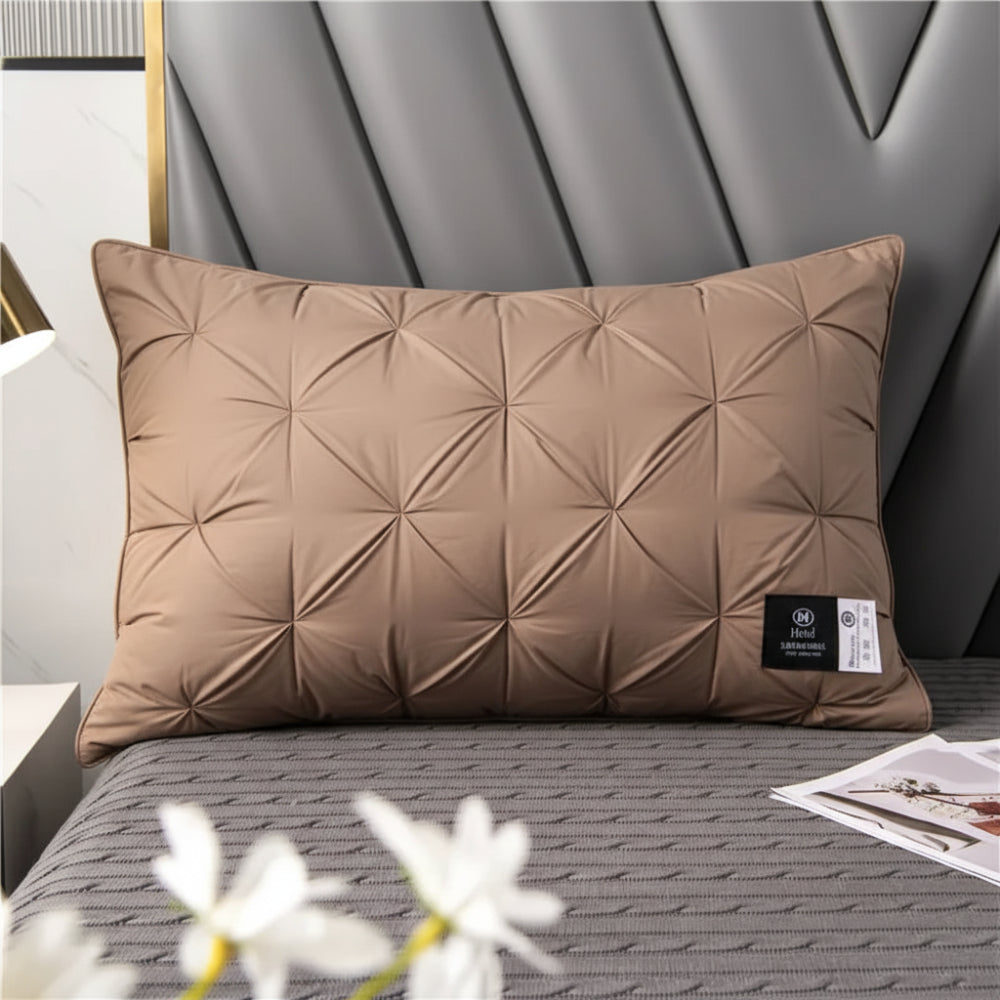 Bed Pillow Hotel Style Goose Down Support Neck Sleep