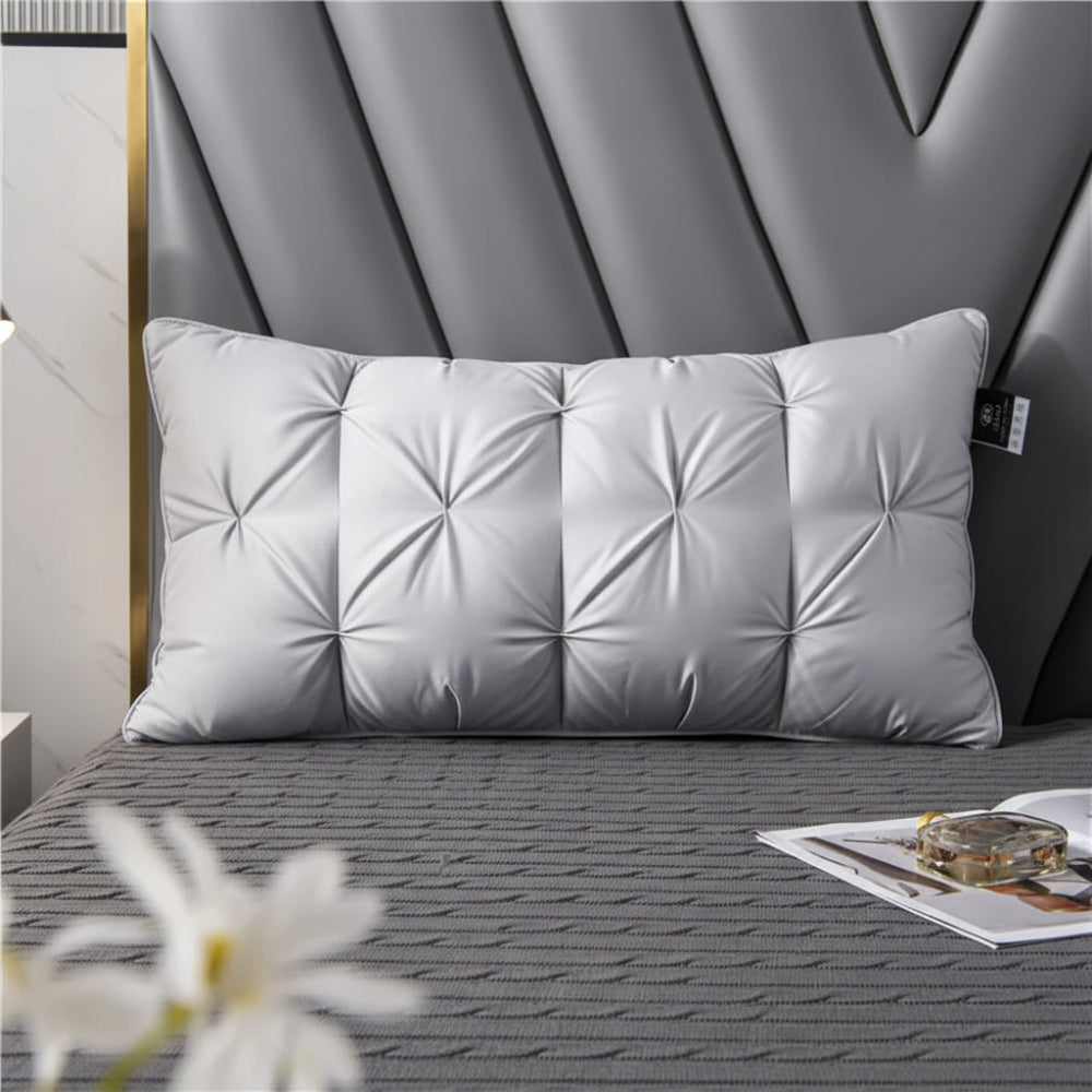 Bed Pillow Hotel Style Goose Down Support Neck Sleep