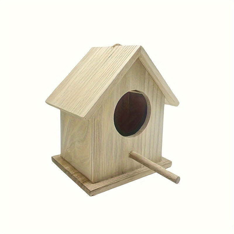 Casa para pájaros de madera colgante nido caja refugio