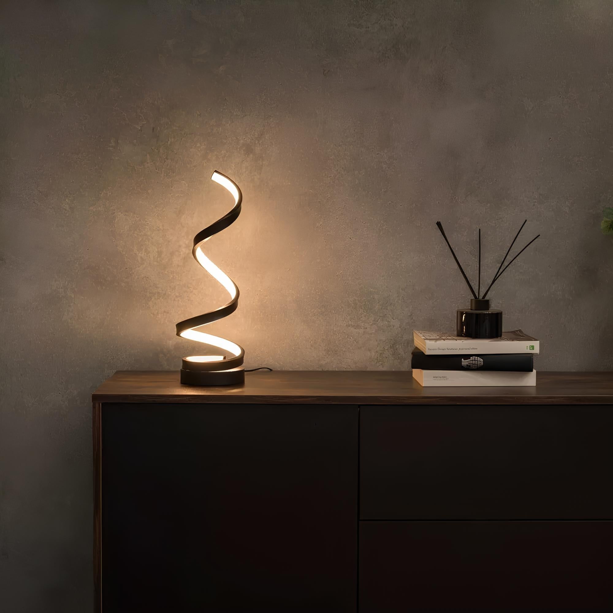 LED-Tischlampe Modernes Spiraldesign