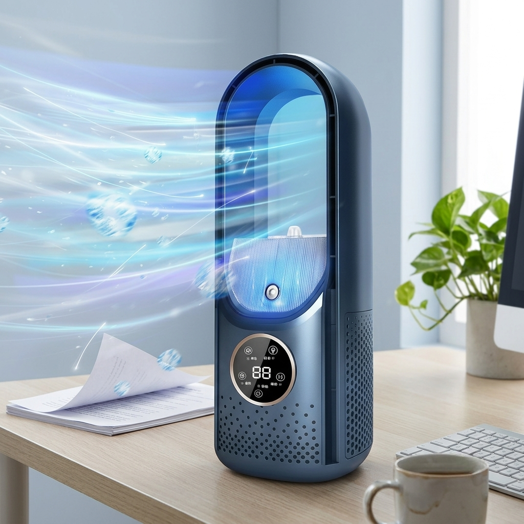 Air Conditioner Portable Bladeless Cooling Fan Remote Control