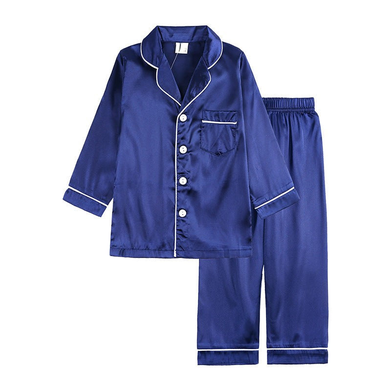 Silk Pyjama Set for Kids Sleepwear Comfort