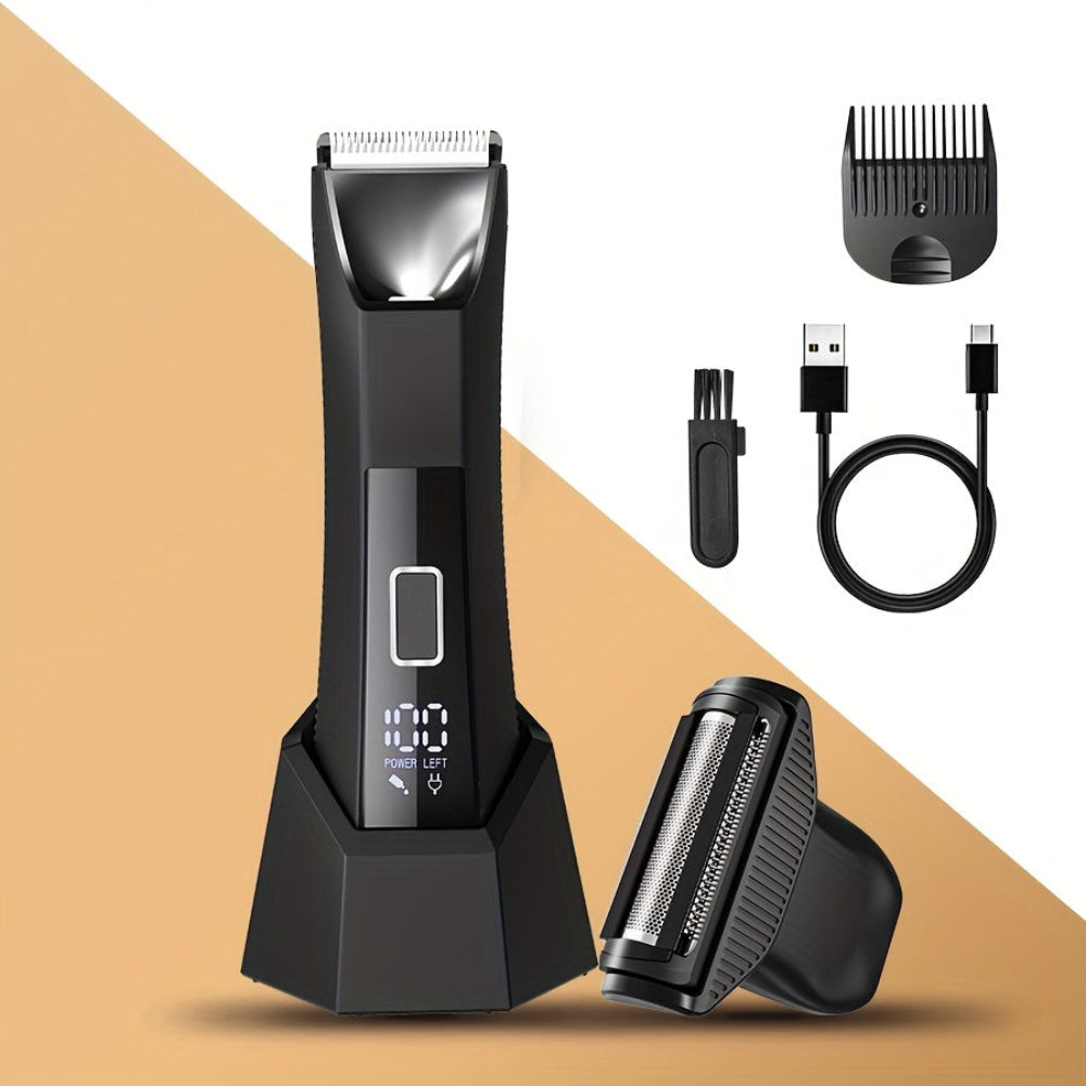 Body Hair Trimmer Rechargeable USB Electric Grooming Shaver