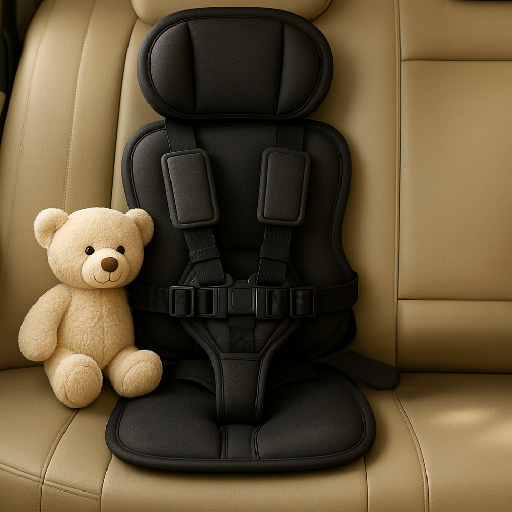 Bezpečný cestovní podsedák pro děti s 5 bodovým bezpečnostním pásem